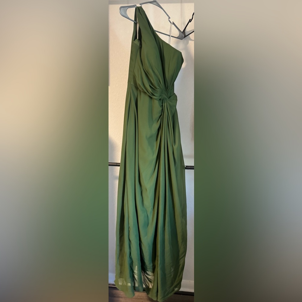 Bridesmaid dress one shoulder corset back